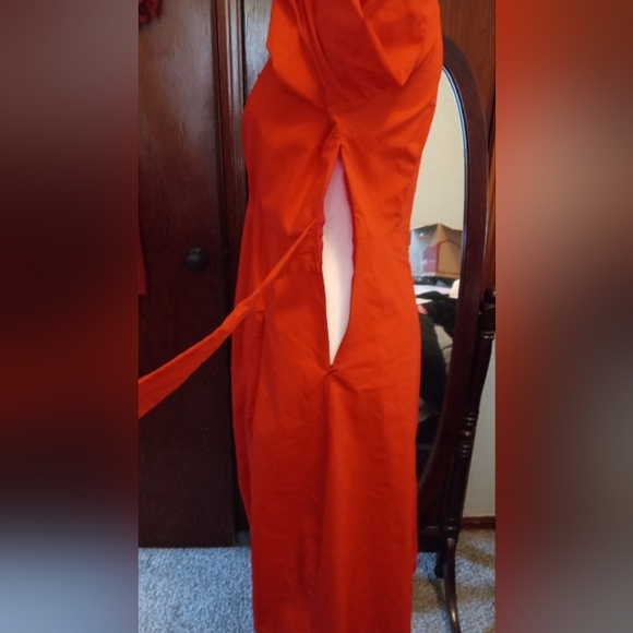 Vintage Style Scarlet Red Dress 🔥 ❤️ Unknown Designer - Picture 8 of 13